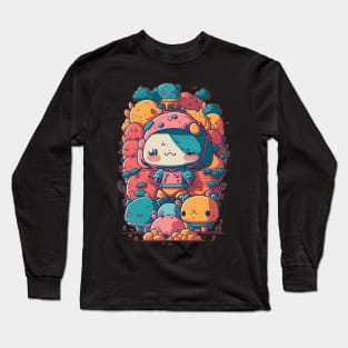 Kawaii Delights - Adorable Cuteness Overload Long Sleeve T-Shirt